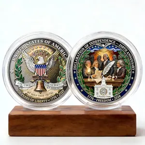 America 250th Anniversary Declaration Commemorative Coin, USA 250th Anniversary Challenge Coin 1776-2026 for Patriotism, Freedom, American Eagle & Patriotic Symbols Collectible