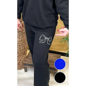 Simple Bow Graphic Sweatpants