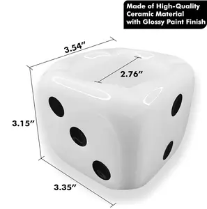 Ashtrays for Dice Ash Tray - Premium Ceramic Cool Ashtrays Gifts for Smokers Home Ashtrays for Indoor Outdoor Patio Retro Desktop Decor Unique Fancy Ashtray Cute Ashtray Red