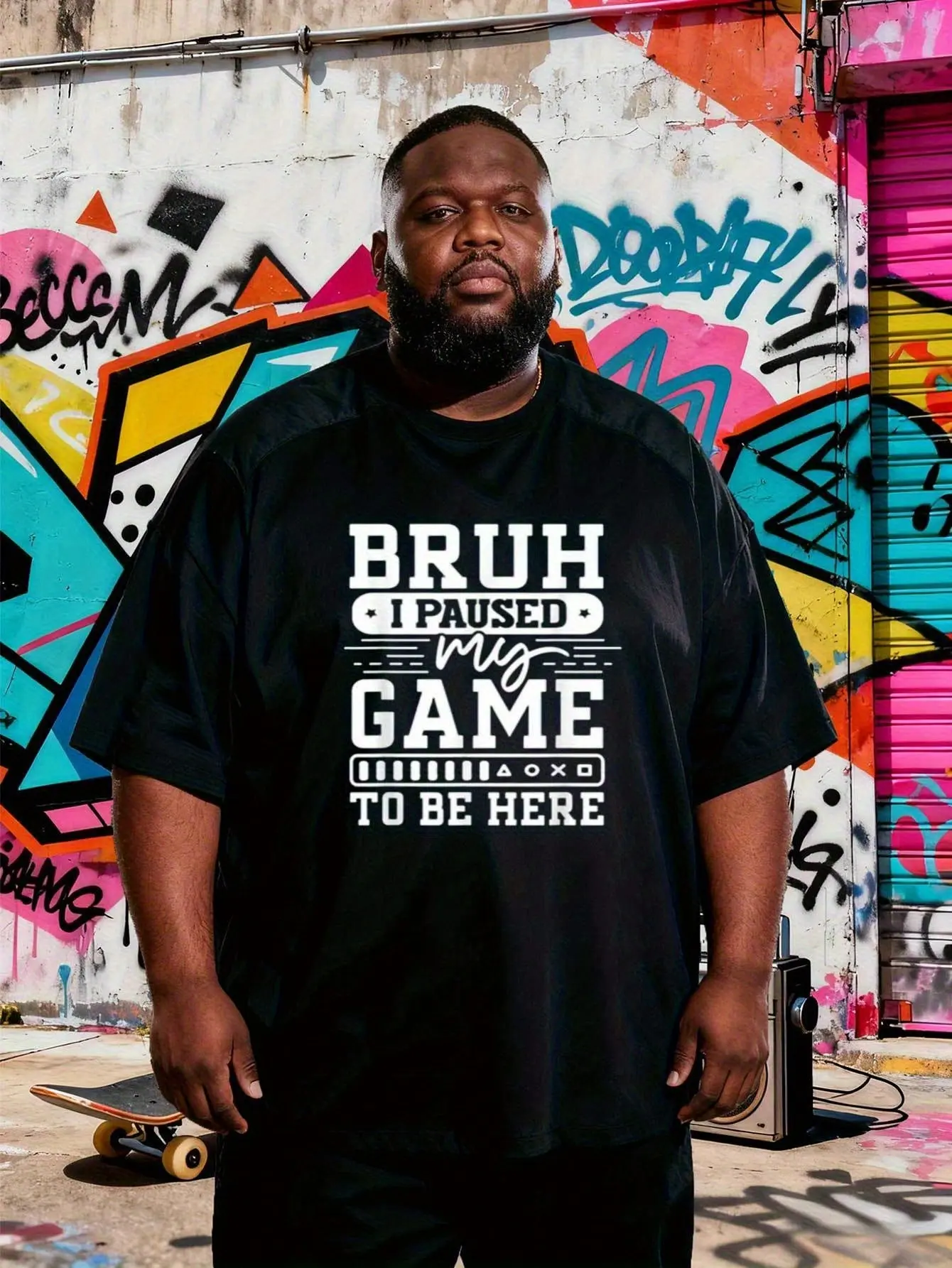 Bruh I Paused My Game to Be Here T-Shirt - Funny V unisex soft cotton short sleeve t shirt, vintage graphic casual tee for men women teens, perfect birthday holiday gift for camping travel gym daily street  wear