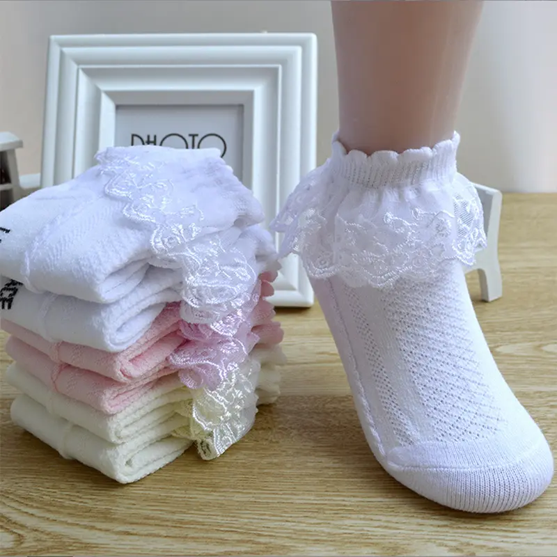 Girls' 6-Pair Mixed-Color Breathable Mesh Ankle Socks Set - Casual Sports, Dance Use for All-Season Comfort, Casual Daily Socks, Soft Breathable Socks
