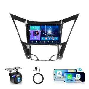 Android Car Stereo for【Hyundai Sonata 2010 2011 2012 2013 2014】Radio with GPS Navigation Carplay Steering Wheel Control BT FM WiFi DSP + Backup Camera