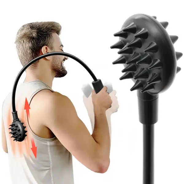 Uscratch Back Scratcher for Men and Women, Adjustable Curved Handle that allows you to Easily Reach Hard-to-Reach Itches without Straining Your Arms; Perfect for Relieving Back Itchiness—An Excellent Gift for Both Men and Women Back Brush Backscratcher