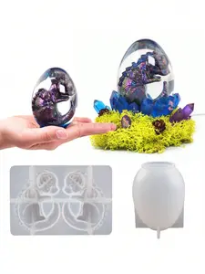 DIY Epoxy Resin Mold, Dragon Egg Mold for Resin Casting, 3D Dragon Shape Silicone Mold Set, Lamp Base, Polymer Clay, Home Decor, Gift