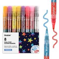 Iridescent Glitter Acrylic Paint Marker Set Of 8