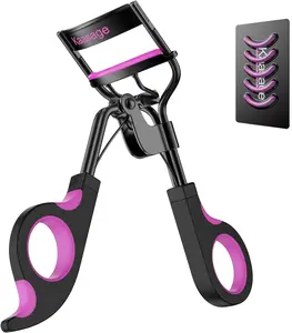 Eyelash Curler with Pads, Lash Curler with 5 Extra Silicone Replacement Pads, Achieve Perfect Curls in 5 Seconds