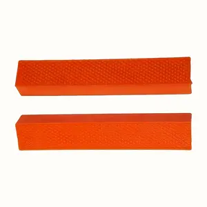 Magnetic Bench Vise Jaw Protector Strip 6 Inch Flat Weave Orange PP Material Non Electric Industrial Tool Accessory Soft Vice Jaw Pads Protective Clamp Covers for Woodworking Jewelry Metal Working and Precision Work Bench Protection Tool summerwins
