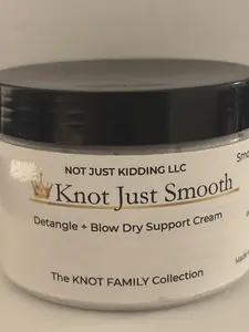 NOT JUST KIDDING LLC Knot Just Smooth Detangle Cream for Textured Hair - Lightweight Silicone-Free Formula with Aloe & Panthenol for Softness & Flexibility