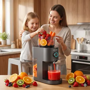 Cold Press Juicer, 5.12" Wide Feed Chute Juice Extractor Machine, High Juice Yield, Slow Masticating Juicer ，Dual Speeds Centrifugal Extractor Machines for Fruits And Veggies,, Easy to Clean