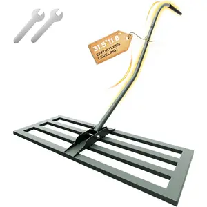 Lawn Leveling Rake -31.5''x11.8'' Heavy Duty Leveling Rake,  Handle, Professional Ground Leveler for Yard, Soil, Grading, Gravel, Seeding, Do Not Hurt Turf, Save Effort