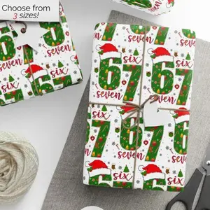 6-7 Wrapping Paper, 6-7 Christmas Gift Wrap, Festive Teen Gift Paper,Wrapping Paper trend