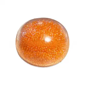 Handmade Bead Squeeze Ball Fidget Toy Slow Rebound Stress Relief Squishy Squeezing Toy with Rice Beads and Noisy Sound for Anxiety Kids Adults