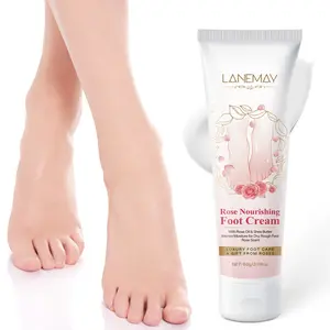 Rose Nourishing Foot Cream with Rose Oil & Shea Butter - Softens Rough, Dry Feet & Heels - Intense Moisture & Luxurious Rose Scent - 60g Jar