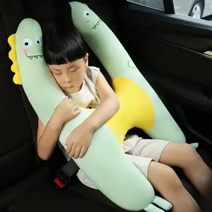 Dinosaur Car Seat Pillow for Kids, Neck Support Cushion, Sleep Aid for Children, Comfortable and Secure, Perfect for Road Trips