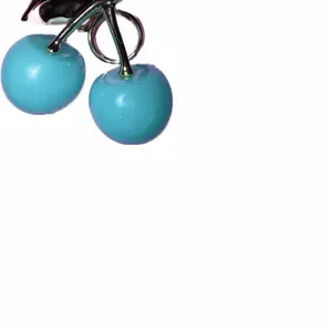 Blue Cherry Bag Charm - Cute and Colorful Design for Bags, Ideal for Use as a Keychain Accessory