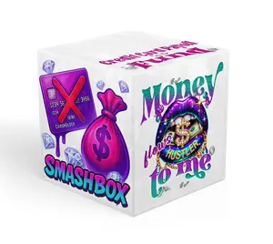 Stickers Only for Credit Card Debt Payoff Fund 10K Smash Box UV DTF Stickers for DIY Customization of Acrylic Money Savings Challenge Box
