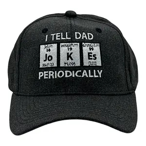 I Tell Dad Jokes Periodically Hat Funny Sarcastic Science Graphic Novelty Cap Funny Hats Dad Joke  Funny Science  Novelty Caps for Men Black - Standard