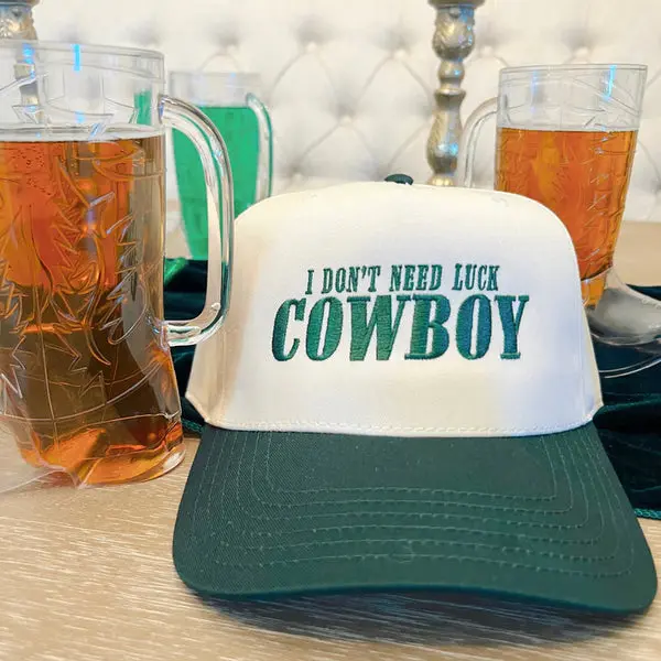 I Don’t Need Luck Cowboy Embroidered Trucker Hat