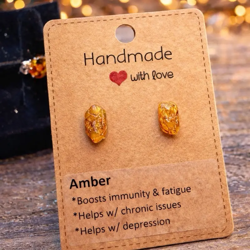 Amber earrings