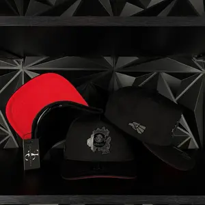 Hidalgo México estado SnapBack Hat-Black/Red Visor Cotton Cap