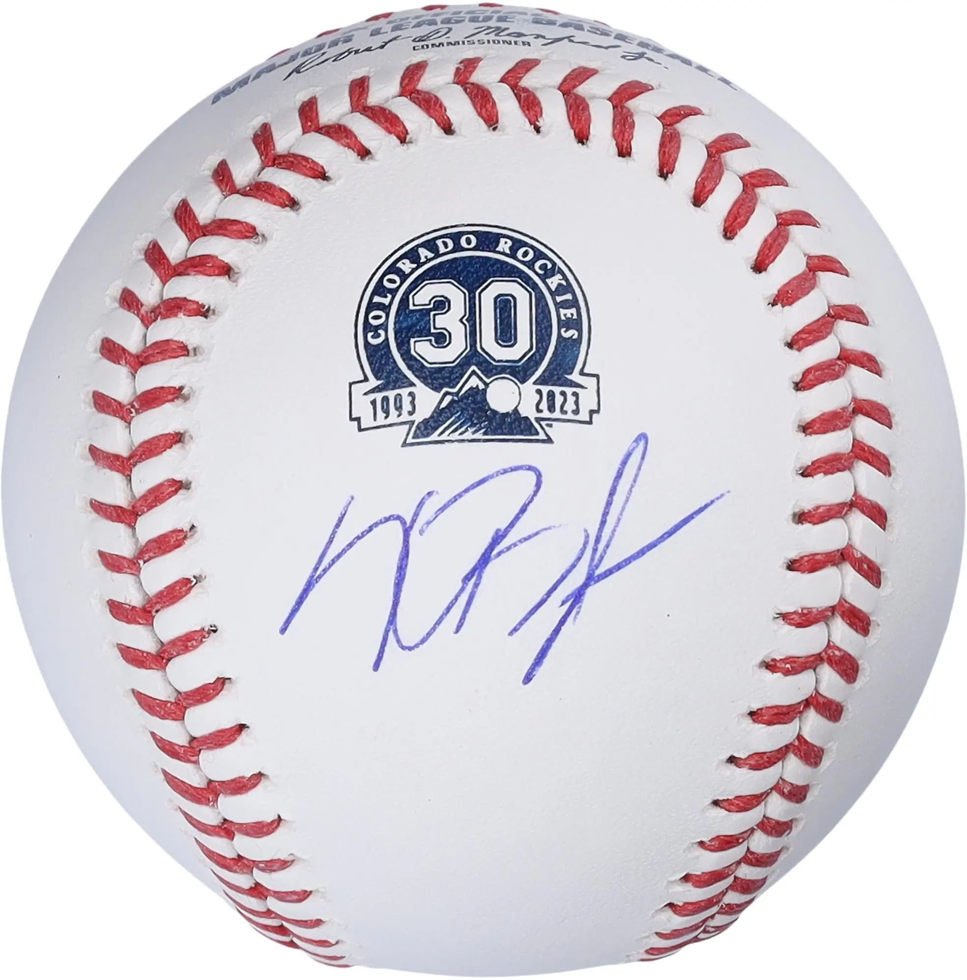 Kris Bryant Colorado Rockies Autographed 30th Anniversary Logo Baseball - Fanatics Authentic Certified