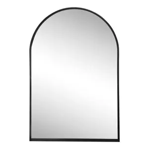 Elodie Small Arched Metal Framed Wall Mounted Mirror