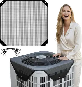 Outdoor AC Unit Mesh Top Cover， Breathable AC Unit Mesh Cover for Outdoor Units，Universal Fit Air Conditioner Leaf Guard Cover，All-Season AC Unit Cover