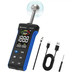HOLDPEAK Pinless Wood Moisture Meter, Non-Destructive Moisture Meter for Wood, Concrete, Floors,, Measuring Depth 20-40mm Moisture Meter with Masonry-Spherical Sensor, Large LCD Display