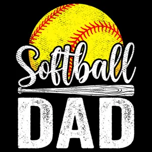 Softball Dad Direct To Film Print, DTF Print, Ready To Press Print For T-Shirts