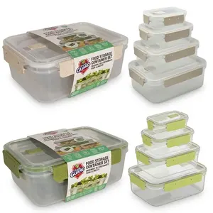 8-Piece Airtight Food Storage Container Set with Locking Lids