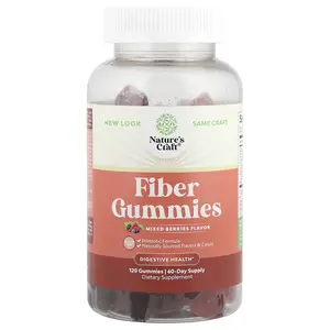 Nature's Craft Fiber Gummies, Mixed Berries, 120 Gummies