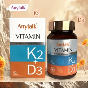[Calcium Supplement] Anytalk-Vitamin D3K2 60 capsules Health Food Supplement Fitness Dietary Optimum Healthcare Edible Oil Bathroom