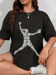 100% Cotton Unisex Cool Softball Apparel & Gift Ideas Softball Girls Women Round Neck Short Sleeve T-Shirt Women's Men Graphic Tee