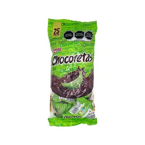 Ricolino Chocoretas (25 Pack) - Crunchy Mint Chocolate Candy, Refreshing & Sweet Mexican Treat, Perfect for Snacking & Sharing