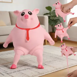 Decompression artifact! Super sized pink pig squeeze toy to release stress and anxiety