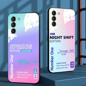 Red bull juice spring energy drink pattern Protective Phone Case For Samsung Galaxy S26 S25 S24 S23 S22 S21 Plus Ultra Note20 Soft Black Accessories