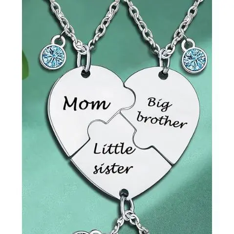 Blue Birthday Stone 3 in 1 Necklace