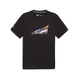 PUMA Mens Bmw M Motorsport Car 2 Graphic Crew Neck Short Sleeve Casual Tops Casual - Black