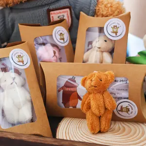 Mini Bear In Box, Mini Bear with Card, Sympathy Gift for Graduation Birthday, Gift Packaging Supplies, Soft Cuddly Gift