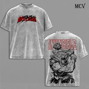 Battle Beast Thokk Invincible Graphic Tee Vintage Washed Shirt Unisex Streetwear Anime Shirt Thokk Warrior Design Invincible Comic T Shirt Gift for Fans