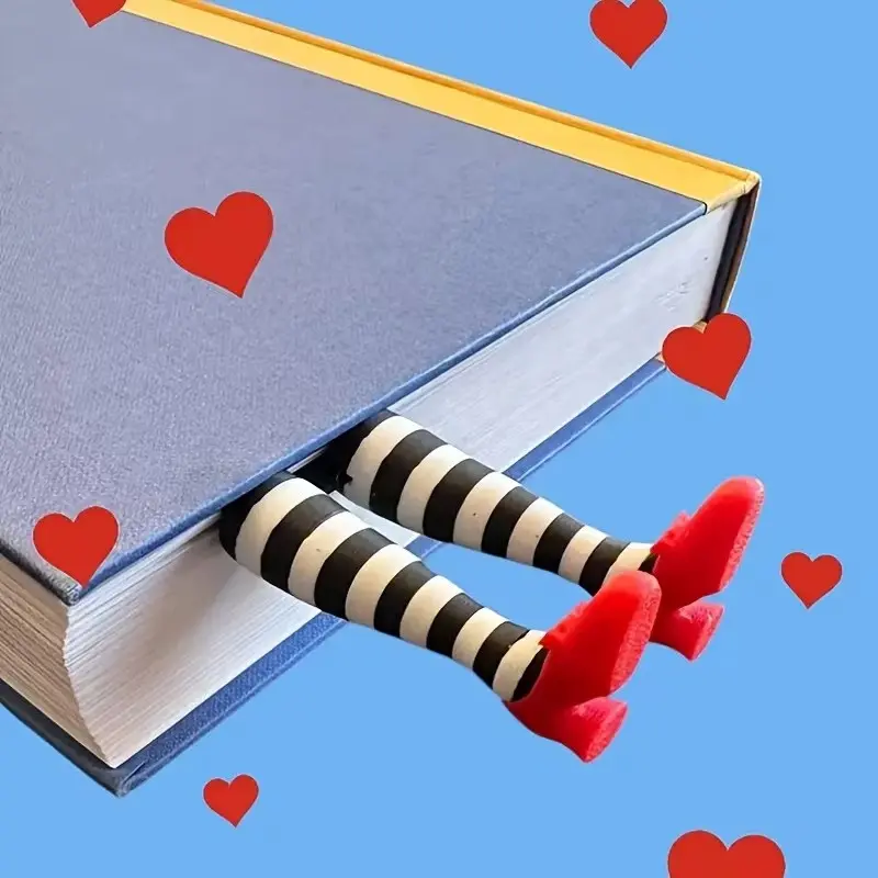 1pc Witch Leg High Heel Shoe Bookmark, Cute Quirky Creative Bookmark, Durable PLA Material, Gift for Book Lovers/Students, DIY Book Accessory for Readers and Book Fans