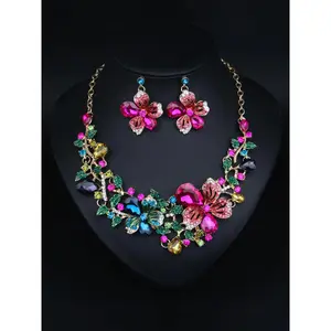 Flower Design Jewelry Set, Fashion Jewelry for Party, Daily Clothing Decor, Trendy All-match & Exquisite Necklaces Earring Jewelry for Birthday Gift