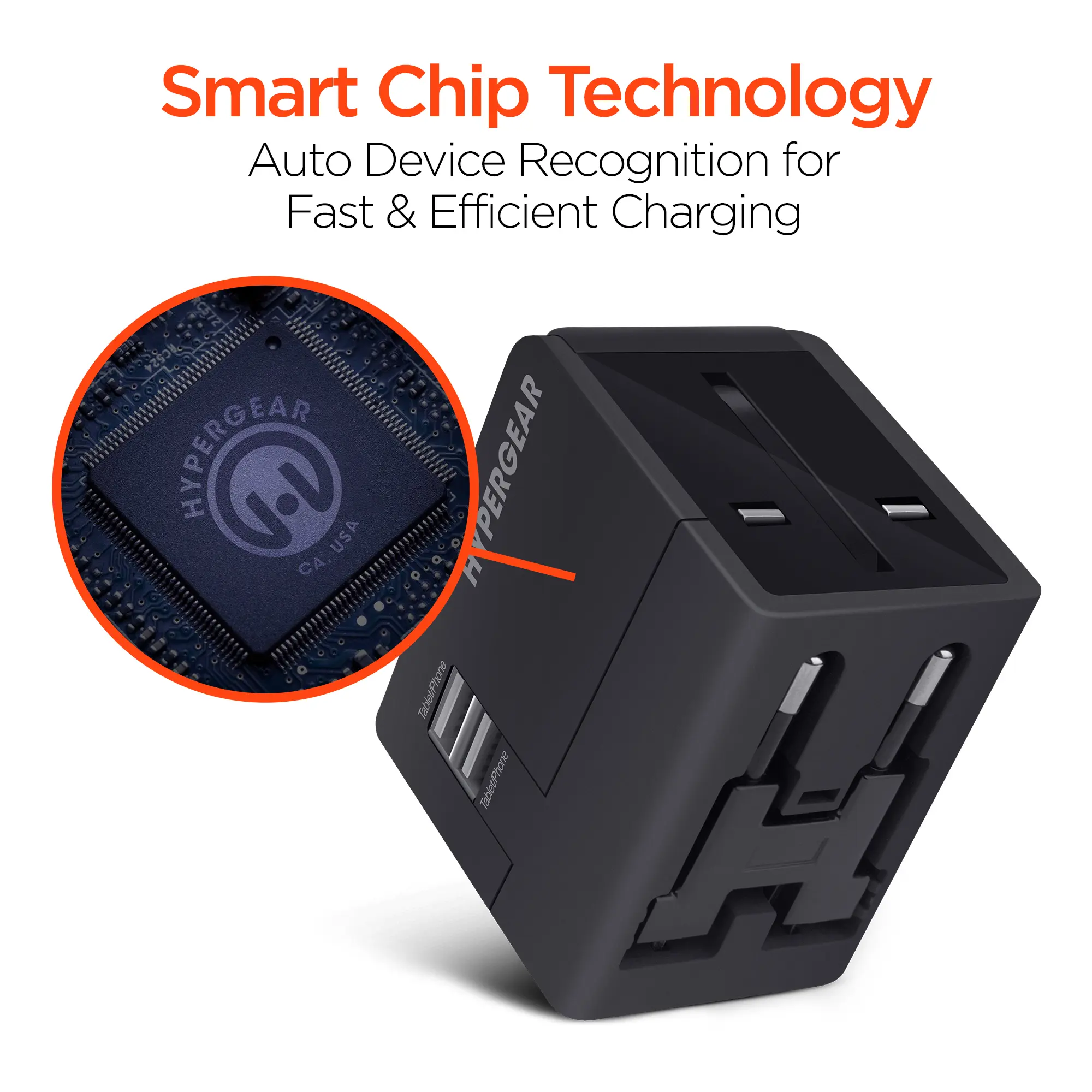 All-in-1 World Travel Adapter for Phones & Electronics, Universal International Charger Adapter for Mobile Device Charging Needs