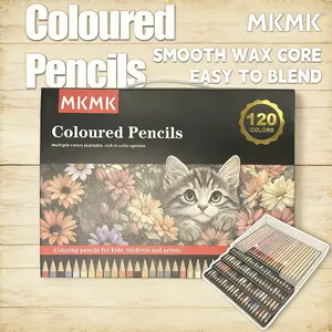 MKMK 120 Colored Pencils Set, Smooth Blendable Wax Core, Professional Art Supplies for Drawing, Sketching, Shading & Coloring, Ideal for Kids, Artists & Beginners