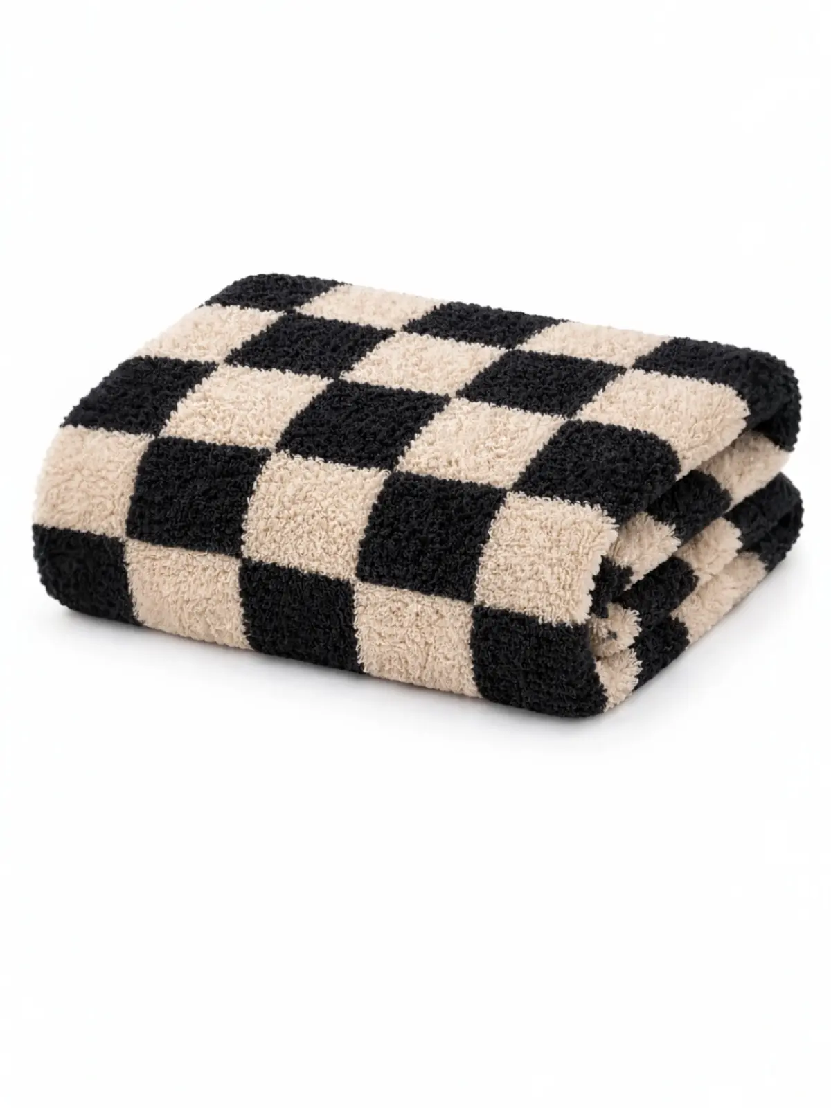 Phufy® Bliss Checkerboard Blanket, Black/Cocoa