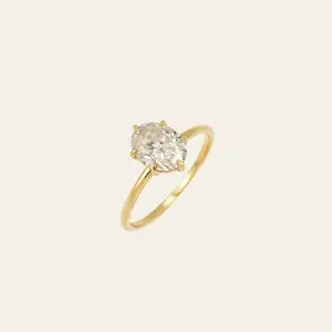 All of Me Band, 1.5 CT Moissanite Engagement Ring, 14K Gold Vermeil Sterling Silver, Gift for wife