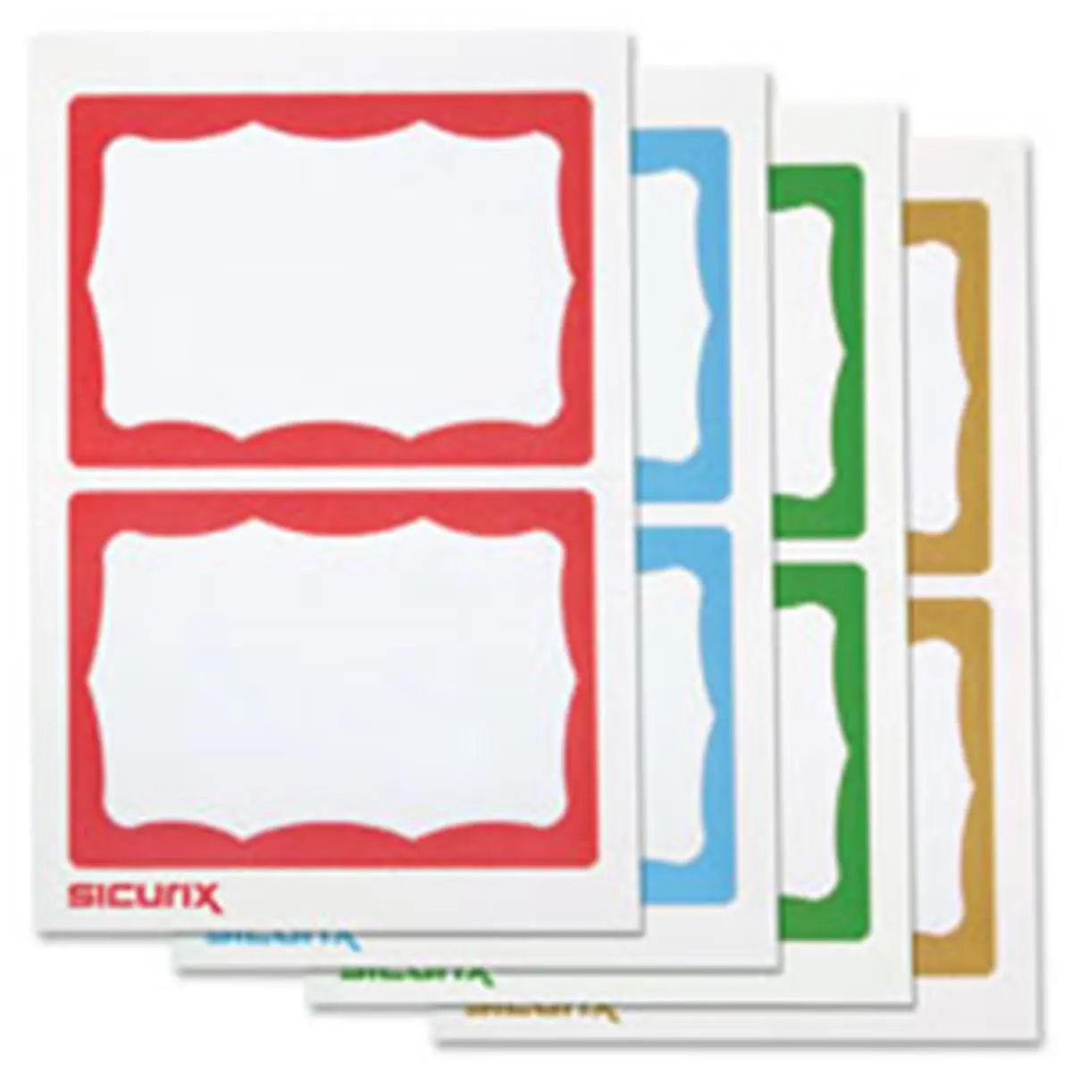 Baumgartens BAU67646 Visitor Badge- Green Border- 100-BX- White-Green