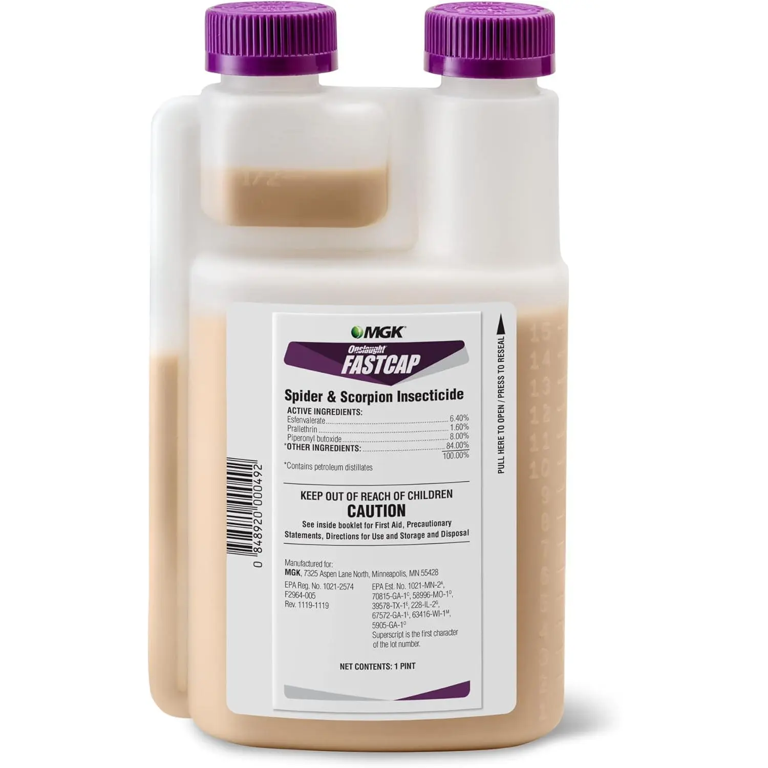 FastCap Spider and Scorpion Insecticide | Indoor/Outdoor Concentrate | Commercial Grade | Labeled for Many Pests | Pint