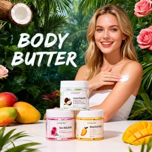 LIYALAN Coconut Rose & Mango Body Butter 7oz Each - Moisturizing & Skin Repairing Lotion for Comfortable Skin Care