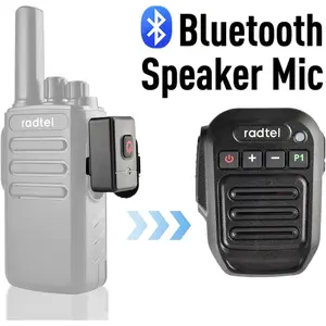 Two Way Radio Wireless Bluetooth Speaker Mic, Handheld Shoulder Microphone for Baofeng UV-5R Quansheng UV-K5 Radtel RT-470X etc  Audio